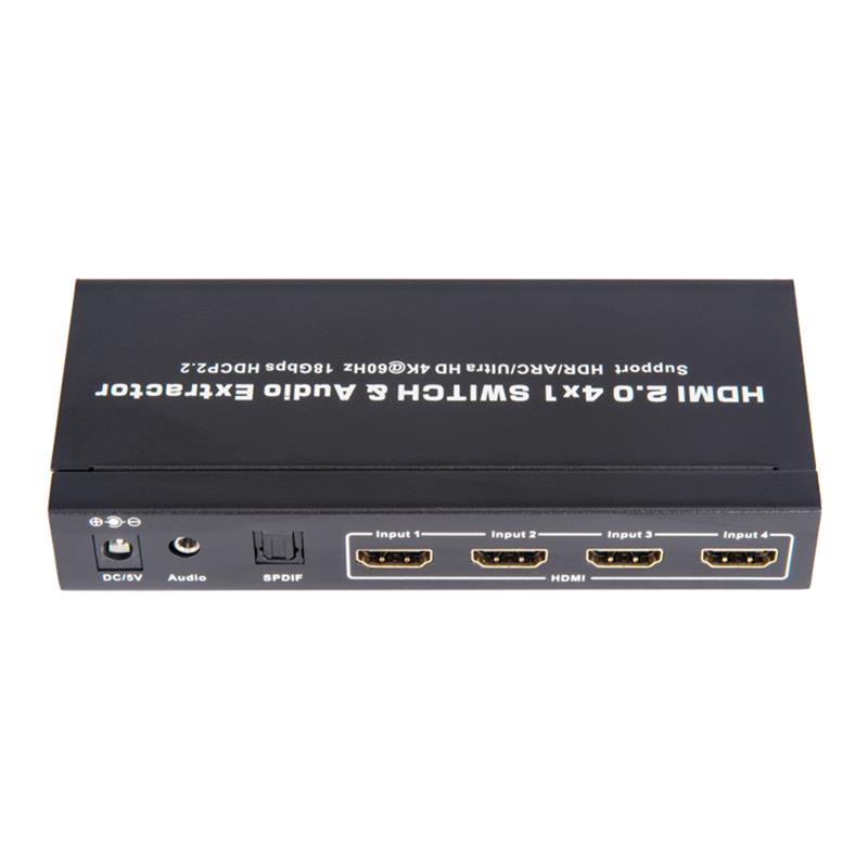 V2.0 HDMI 4x1 Switcher＆Audio ExtractorサポートARC Ultra HD 4Kx2K @ 60Hz HDCP2.2 18Gbps