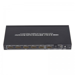 V2.0 HDMI 5x1 Switcher＆Audio ExtractorサポートARC Ultra HD 4Kx2K @ 60Hz HDCP2.2 18Gbps
