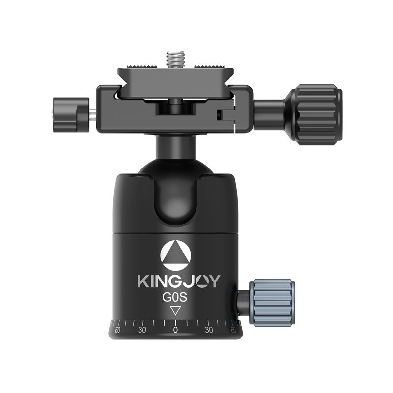 KINGJOY G0S新デザイン360度回転ボールヘッドとアルカスイスクイックリリースプレート