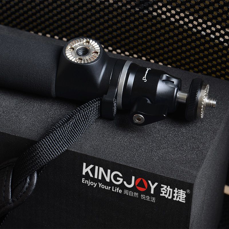 KINGJOY 360度回転金属ボールヘッド付きアルミニウムカメラ拡張SelfieスティックH100D-63