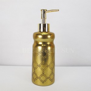 ラウンドレーザーカットモザイクゴールドパターンガラスバスルームアクセサリー