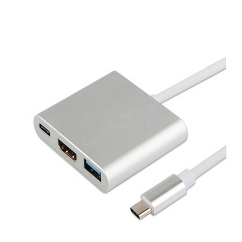 USB Type C TO HDMI + USB 3.0 + Type Cハブアダプター