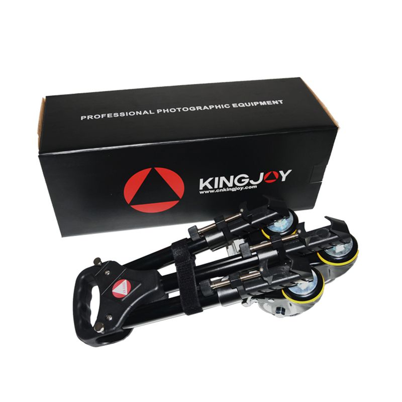 Kingjoy Professionalヘビーデューティ3輪ビデオ三脚台車スライダーVX-600その他の三脚アクセサリー
