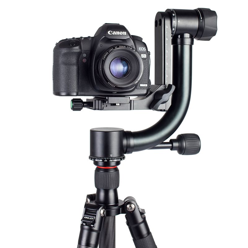 KINGJOYロングレンズカメラ用ヘビーデューティアルミジンバルカメラ三脚ヘッドKH-6900