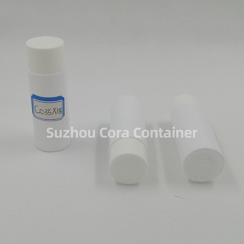 35 mlネックサイズ18 mmのペットプラスチック製のボトルは、キャップをねじって