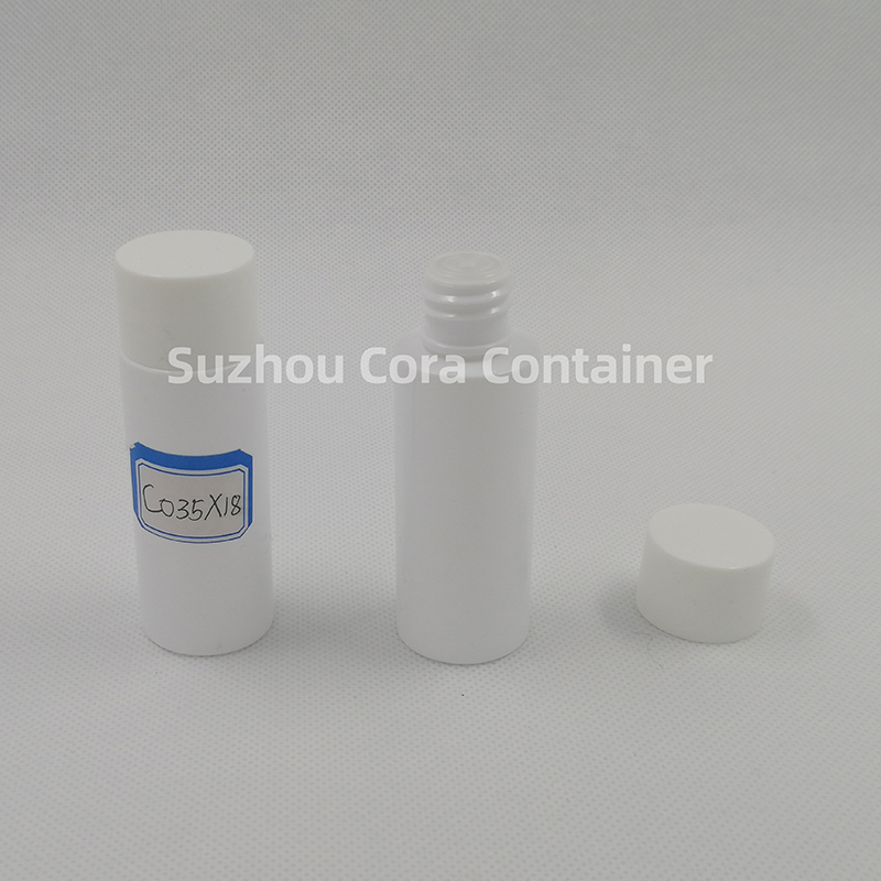 35 mlネックサイズ18 mmのペットプラスチック製のボトルは、キャップをねじって