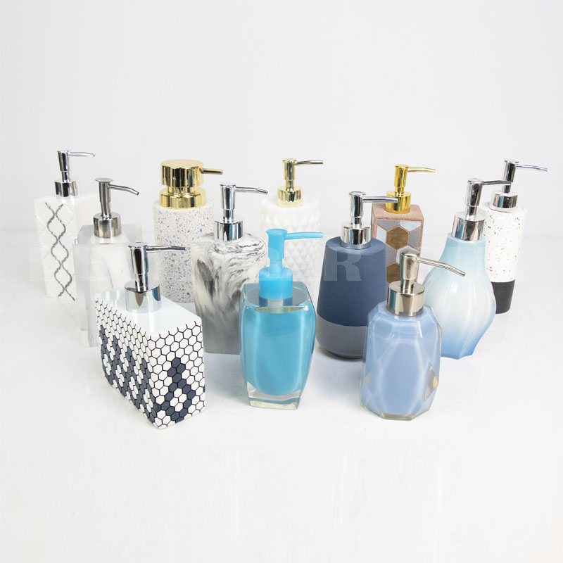 現代の樹脂バスルームソープローションディスペンサー