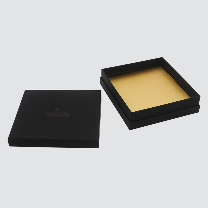 カスタマイズされた古典的なブラックボックスジュエリーネックレスアクセサリーギフトボックス