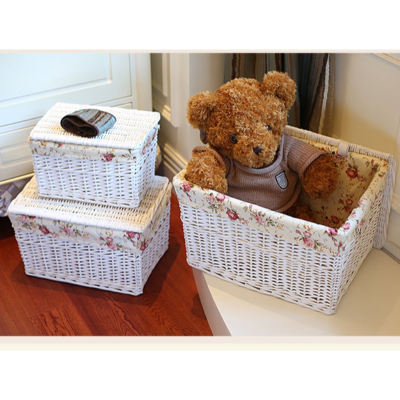 手作りのデスクトップ収納バスケット