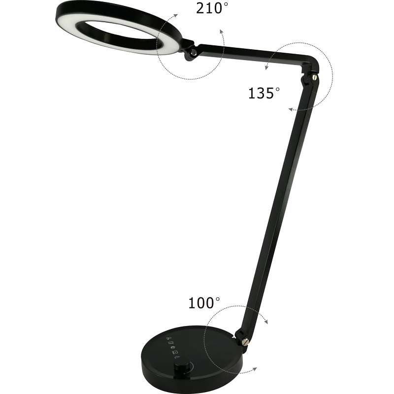 688 Lホワイト/ブラックアルミニウム12 W CE LEDデスク照明