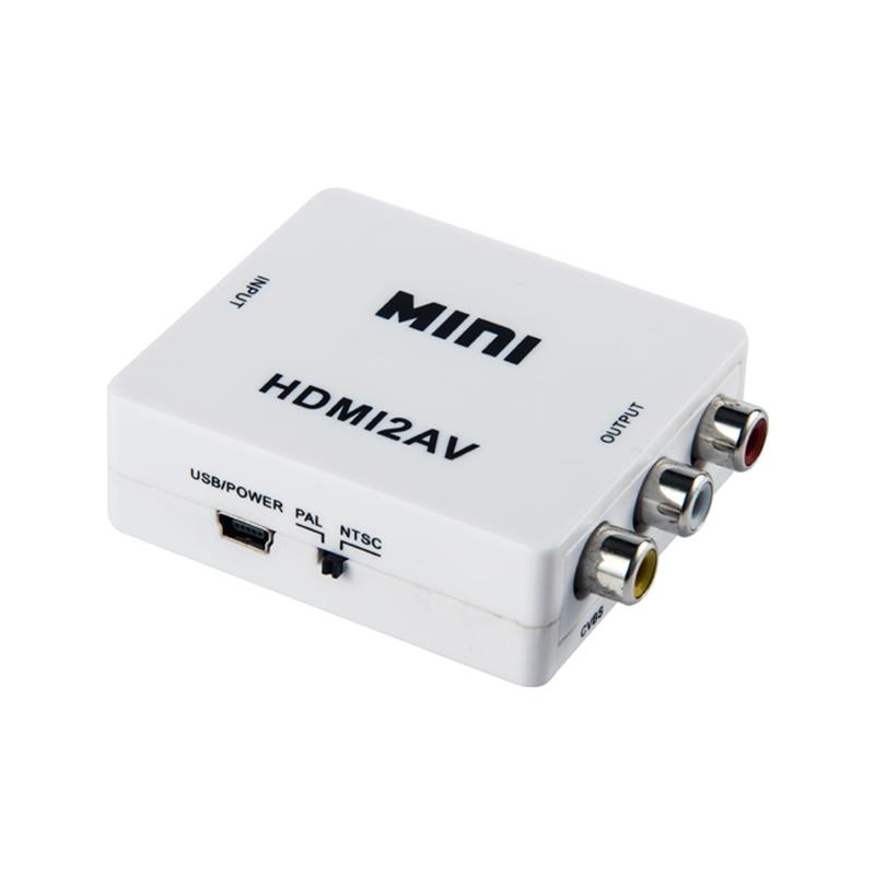 ミニサイズHDMI-AV / RCAコンバーター1080P