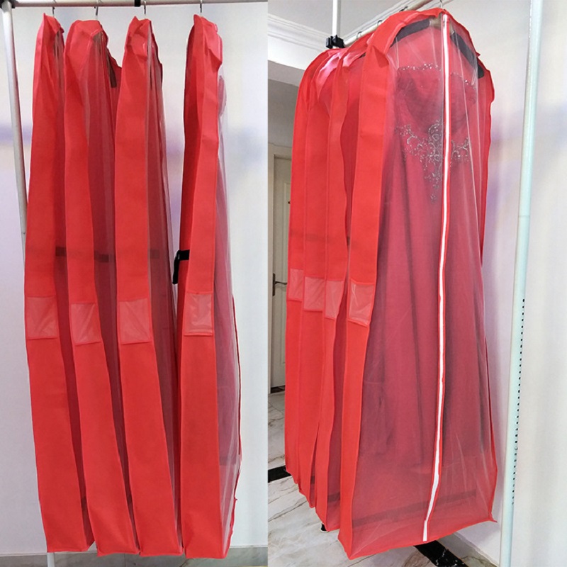SGW07品質卸売カスタムロゴ防塵環境にやさしいカバーウェディングロングドレスブライダルドレス非織ガーメントバッグ