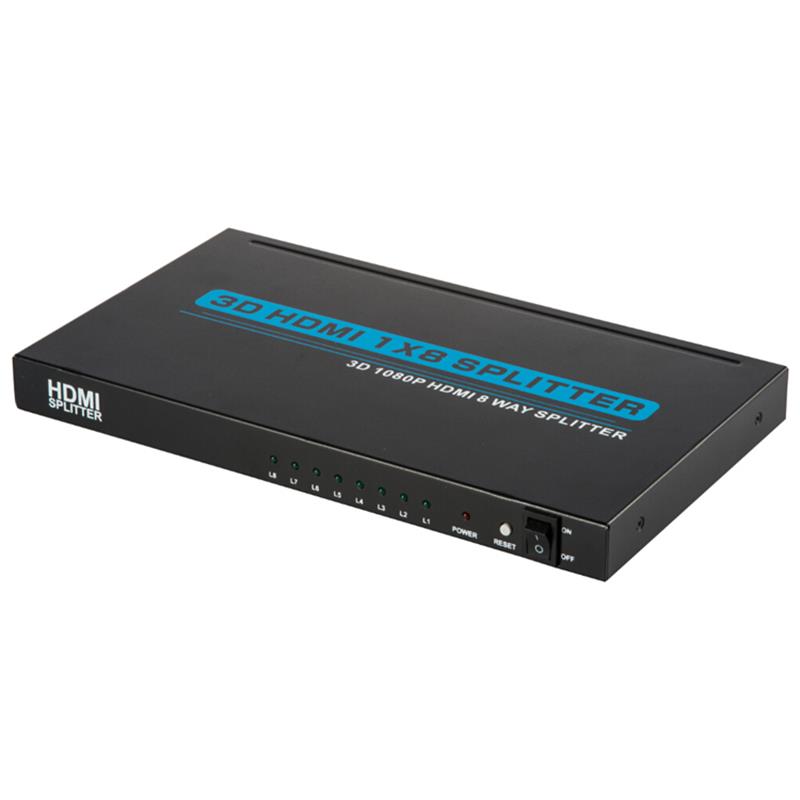 8ポートHDMI 1x8スプリッターサポート3DフルHD 1080P