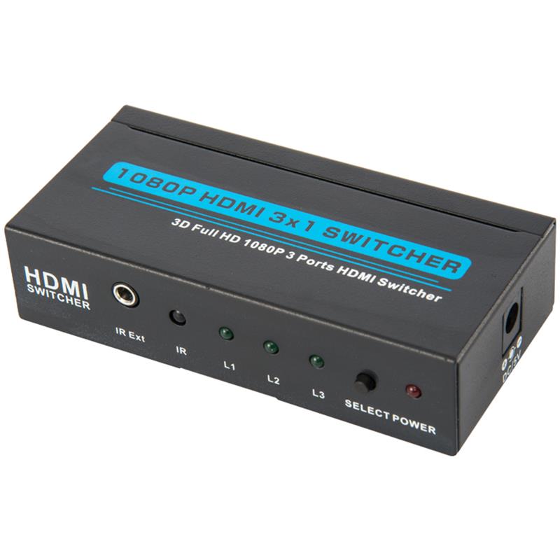 V1.3 HDMI 3x1スイッチャーサポート3DフルHD 1080P
