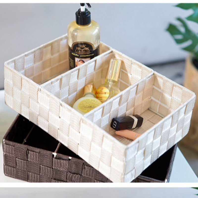 -手作りの織りポリプロピレン生地バスケット