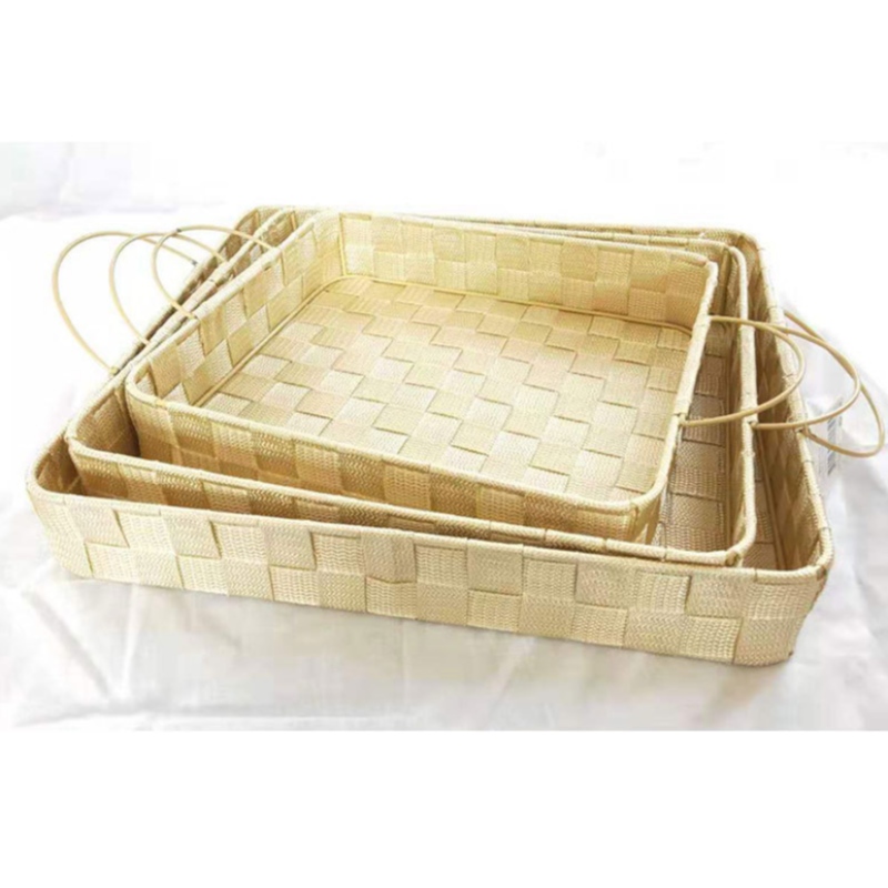 ハンドル付きファブリックバスケット