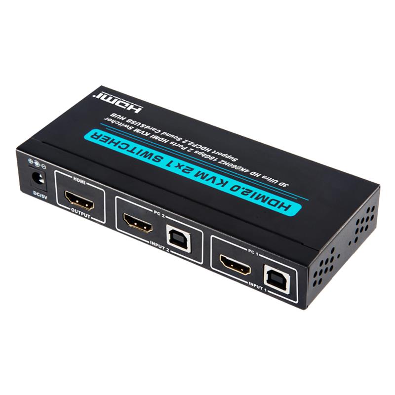 V2.0 HDMI KVM 2x1スイッチャーサポート3D Ultra HD 4Kx2K / 60Hz