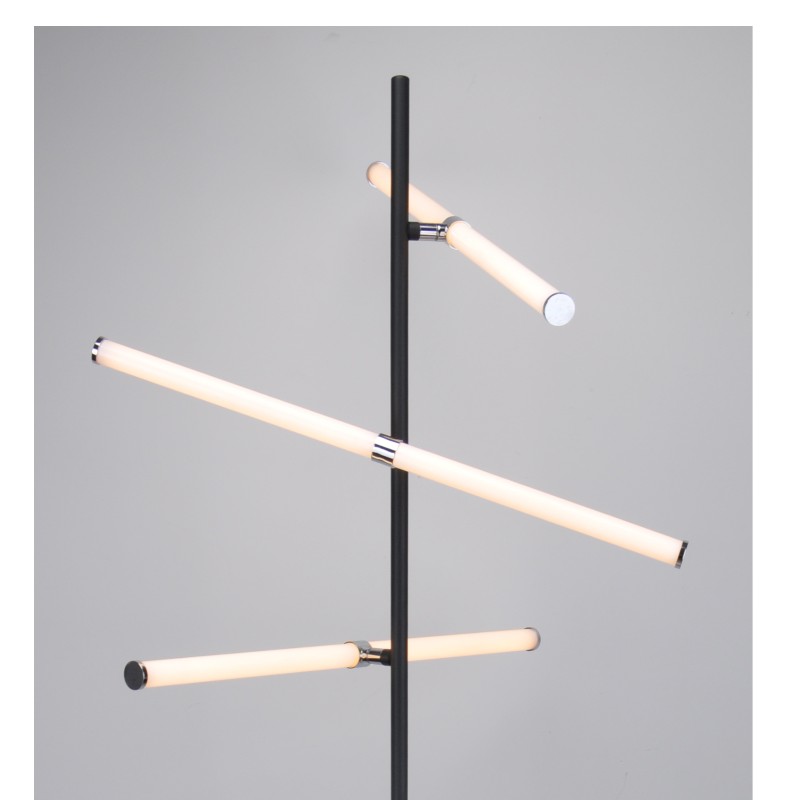 3フロア回転式アクリル管付きLEDフロアランプ