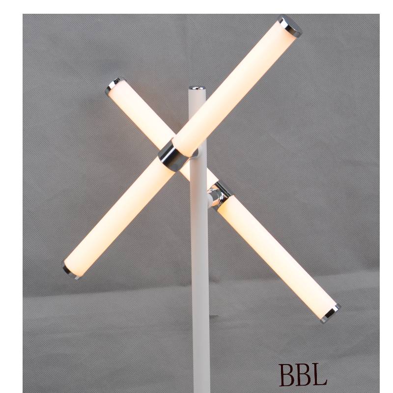 影なしの2本の回転可能なアクリルチューブ付きLEDテーブルランプ