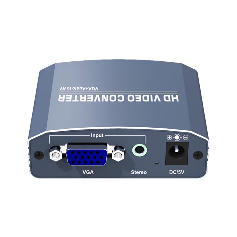 VGA + Stereo Audio to AV Converter Support 1080P