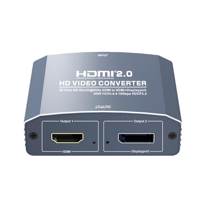 3DウルトラHD 4Kx2K @ 60Hz HDMI-HDMI + DPコンバーターサポートHDMI2.0 18Gbps HDR YUV4：4：4 HDCP2.2