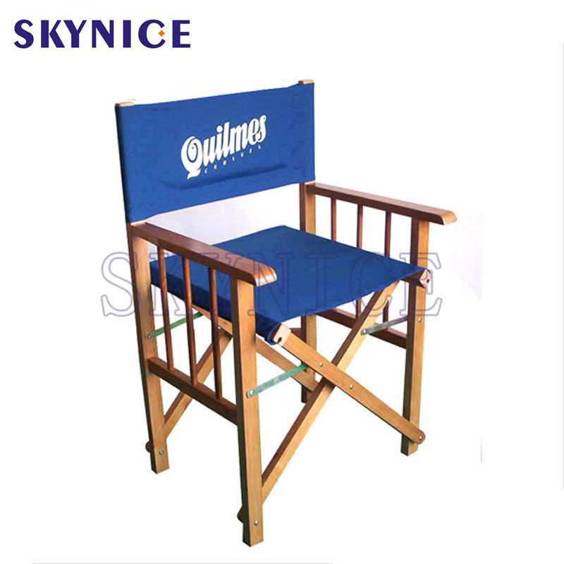 ホット販売カスタムロゴ折り畳み式キャンバス木製ディレクター椅子