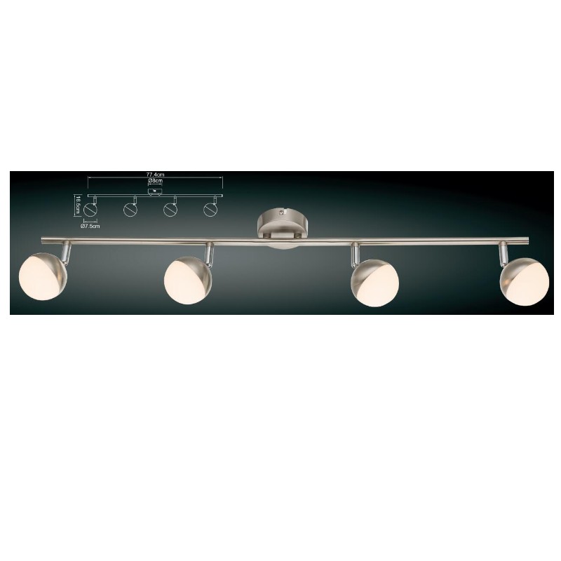 高電圧LEDスポットライト4、半球プラスチックシェード