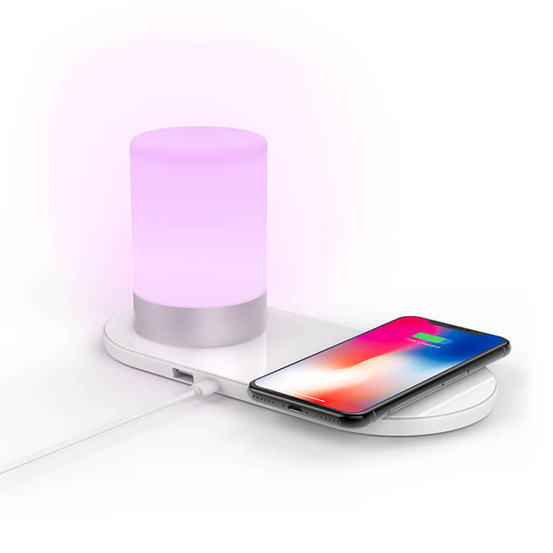 ワイヤレス充電ステーション（iPhoneまたはAndroid携帯電話）のRGBランプ