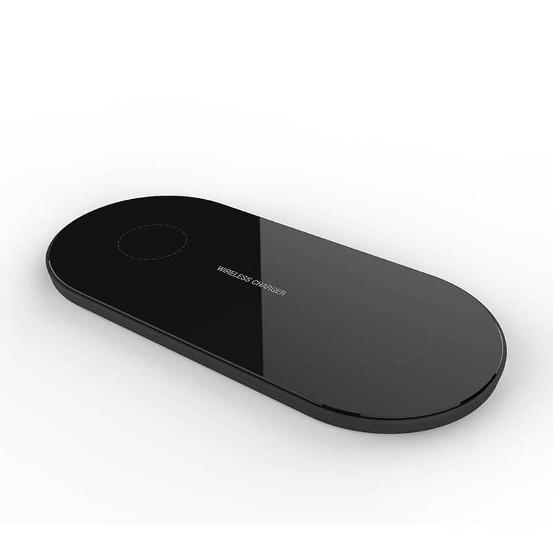 デュアルワイヤレス充電パッド（iPhoneまたはAndroid電話用）