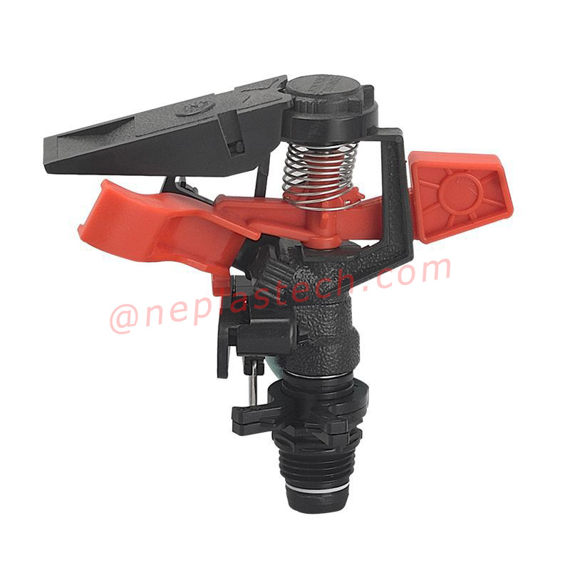 距離調整可能およびスプレー角度制御可能なプラスチックガーデン芝生農地インパルススプリンクラー