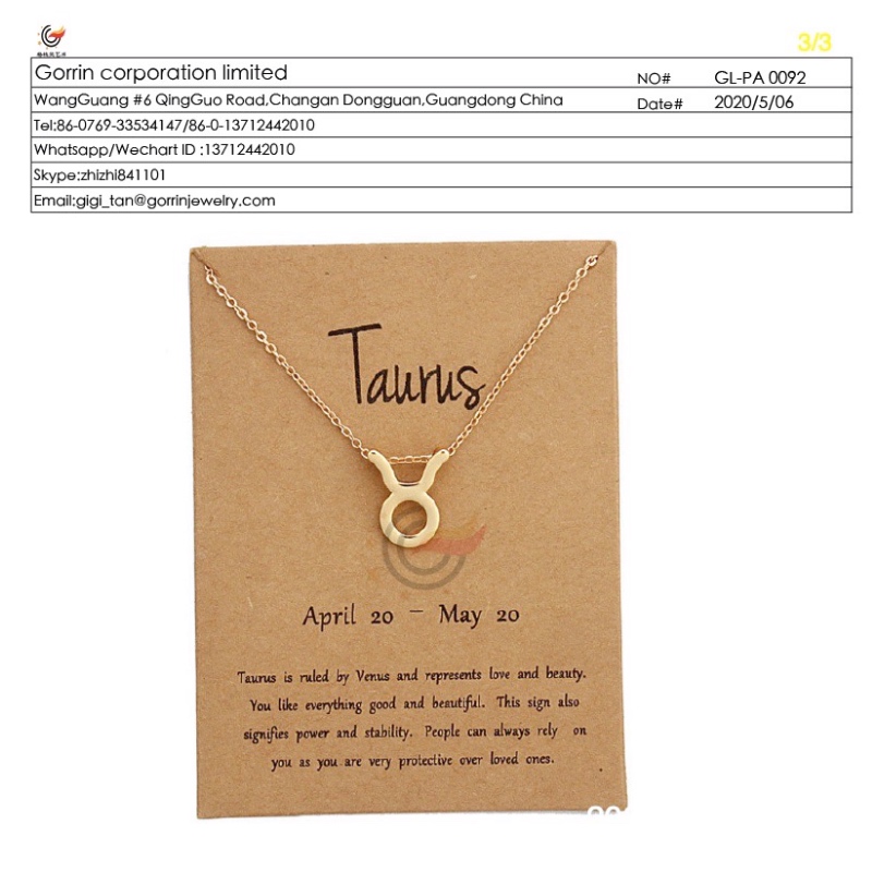 GL-PA0092ネックレスカード