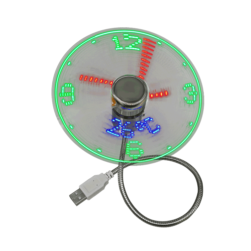 LEDクロックギフトファン付きミニUSBファン（DS02）