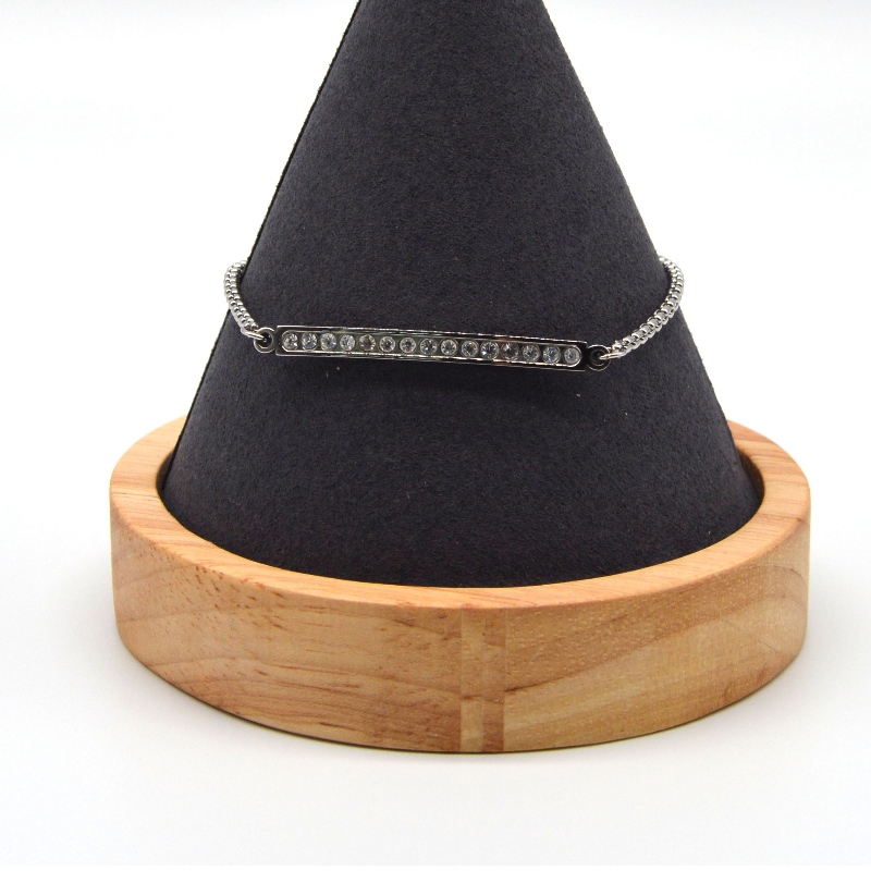 ステンレススチールストーンブレスレット