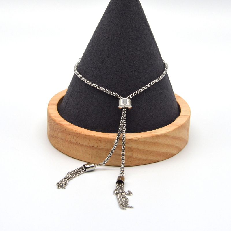 ステンレススチールストーンブレスレット