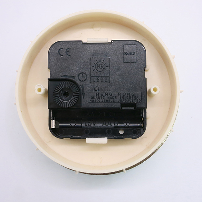 直径102 mmホワイトボトムゴールドメタル壁クロック挿入