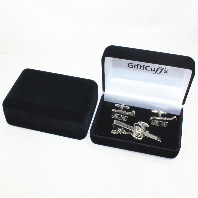 カフスボタン、ネクタイクリップ、MM用ラウンド形のベルベットボックス。95 * 68 * 36、重さ約65 g