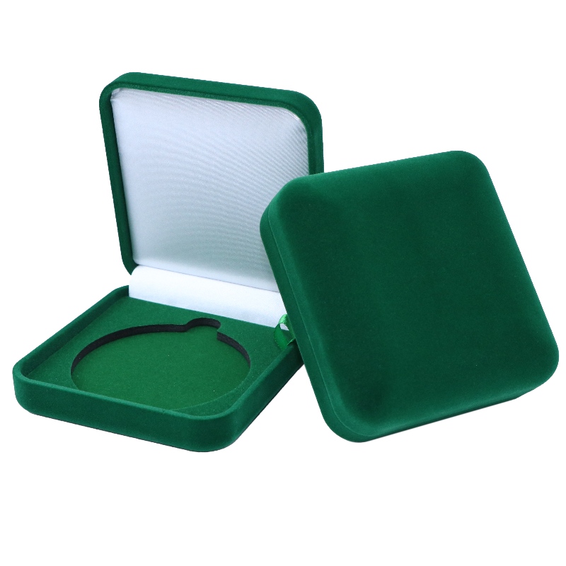 アイテムF-80コイン、バッジ、ブレスレットなどの丸型ベルベットボックス、mm。 90 * 95 * 38、重量約86g