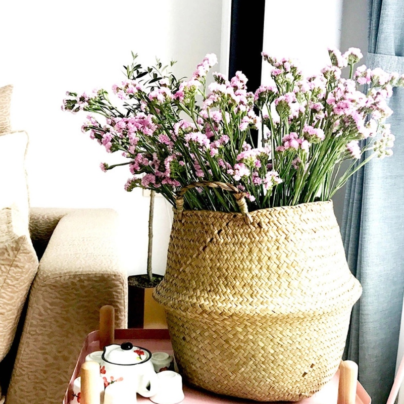 ストレージフラワーポットパンツスタンド用織シーグラスベリーバスケット