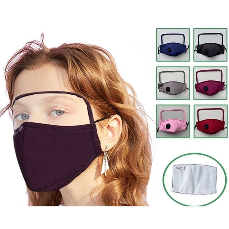 WOVEN FACE MASK 100％Cotton肌にやさしい目と口を保護する両面防曇PET＆PM2.5フィルター