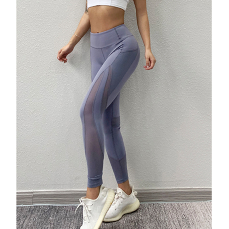 通気性メッシュスポーツパンツストレッチリフトヒップレギンスフィットネスパンツミディアムウエストクイックドライヨガパンツ夏