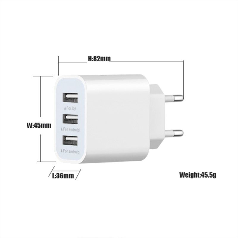 電気プラグソケット携帯電話高速充電器ユニバーサルアダプタ3 USB旅行充電器ポータブル充電器