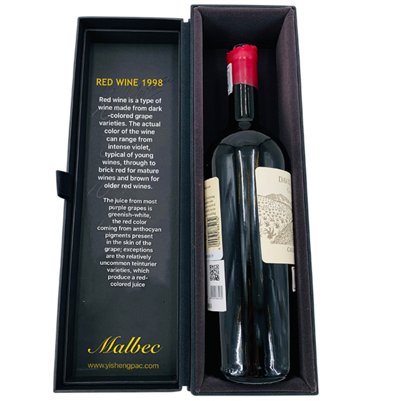 内部に黒のEVAが入った高級カスタムワインパッケージボックス