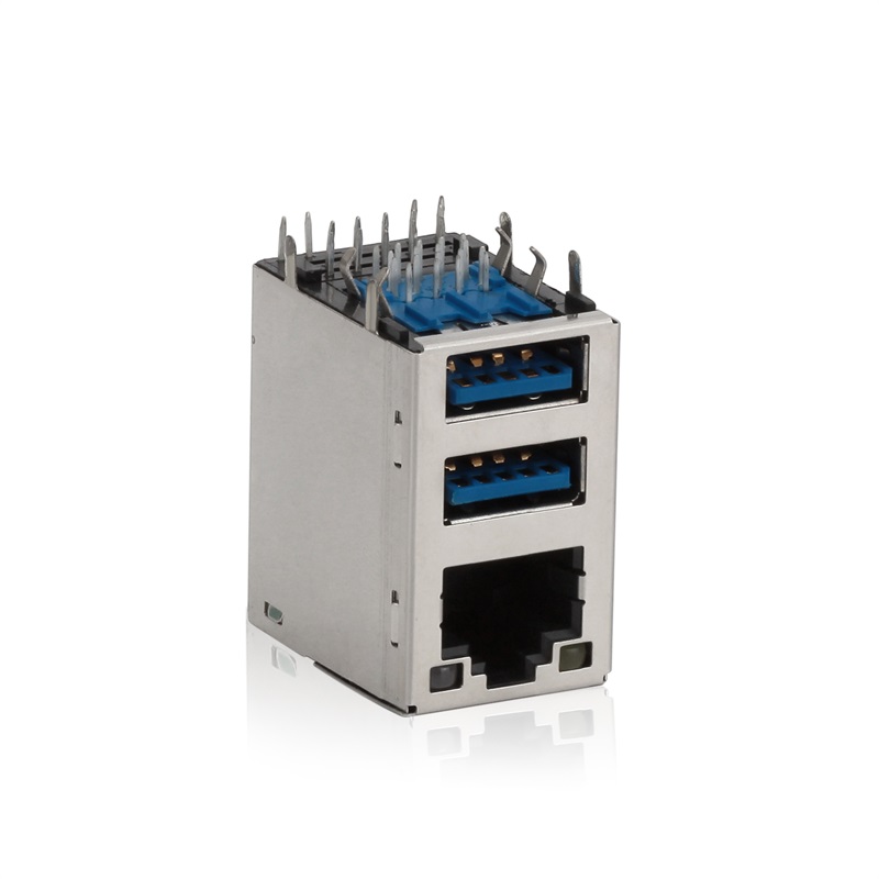 RJ 45 + USB 3.0（LED）、シールドケース