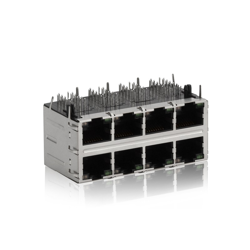 RJ 45、2 x 4（LED）、シールド、ケース