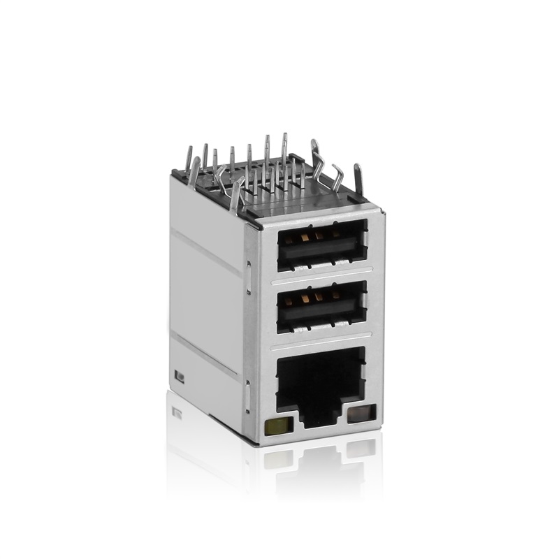 RJ 45 + USB 2.0（フィルタ）、シールド、ケース