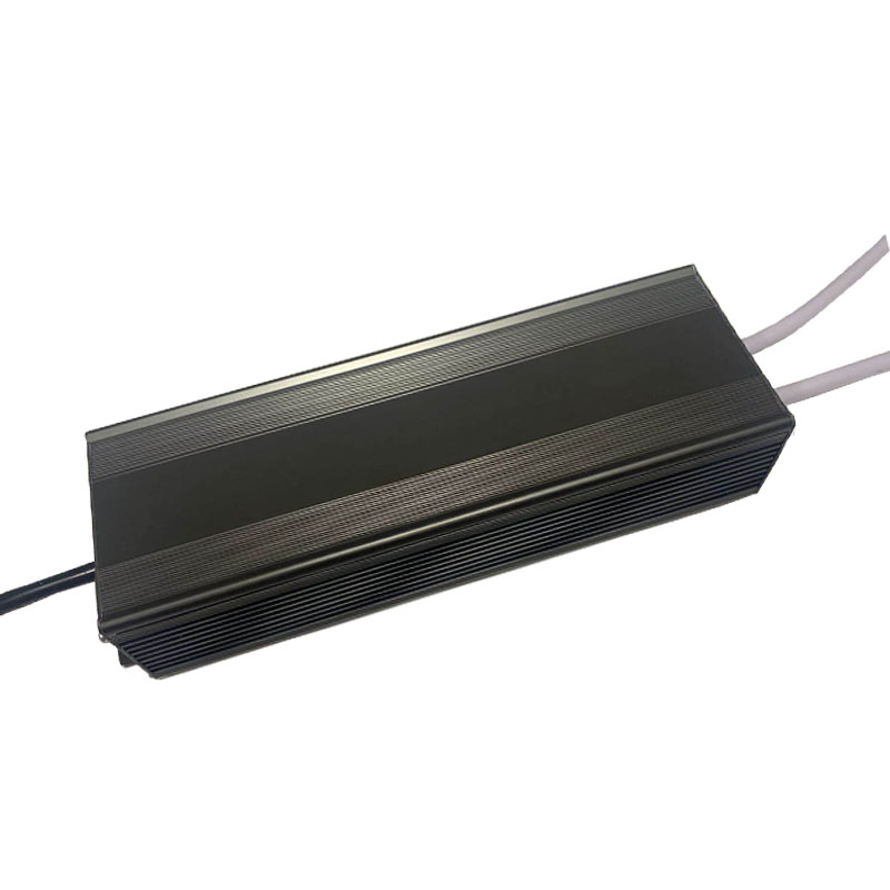 ブラックグレーアルミニウムシェルLEDストリップパワー12v120w調整電圧防水