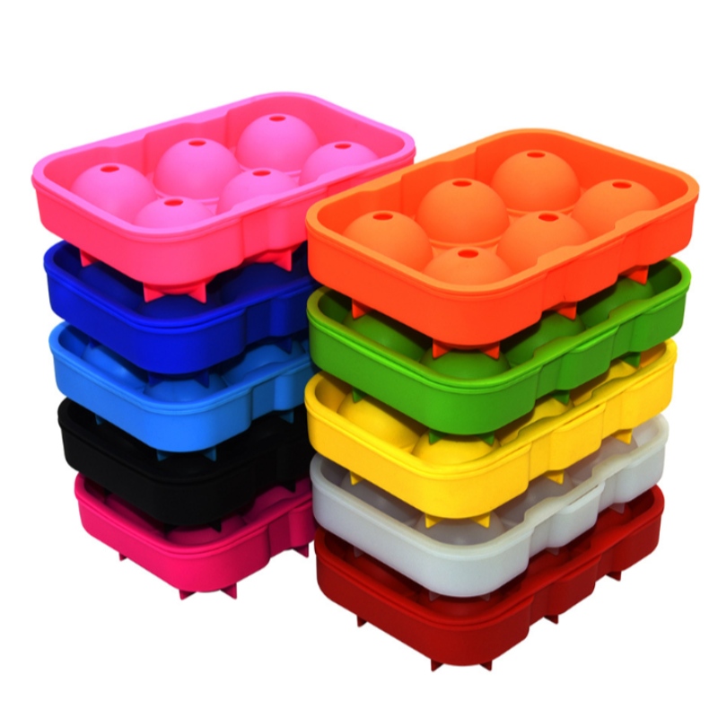 10色スポットウイスキー用の特別な氷モデル6穴アイスホッケー型丸型防水製氷機