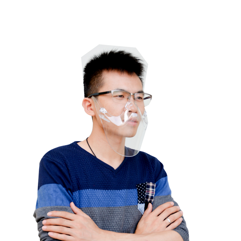 プラスチック製の目に見える口のシールド防曇通気性の安全保護口カバー透明な口と鼻のシールド