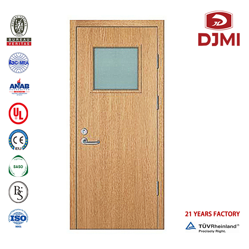 中国の工場フラッシュ材両開きドア1時間防火扉高品質Ul木製緊急出口インテリア防火木製ドア安いソリッドコアベニヤ木製出口ドア2時間耐火ドア