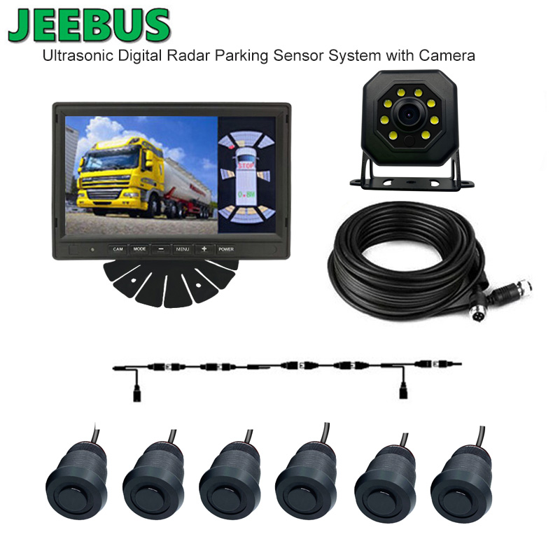 バスコーチのための逆カメラによる超音波ディジタル視覚レーダパーキングセンサ監視システム